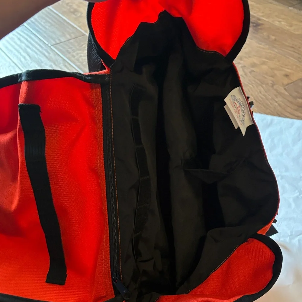 Iron Duck Super BagRed Messenger Bag with Black Straps